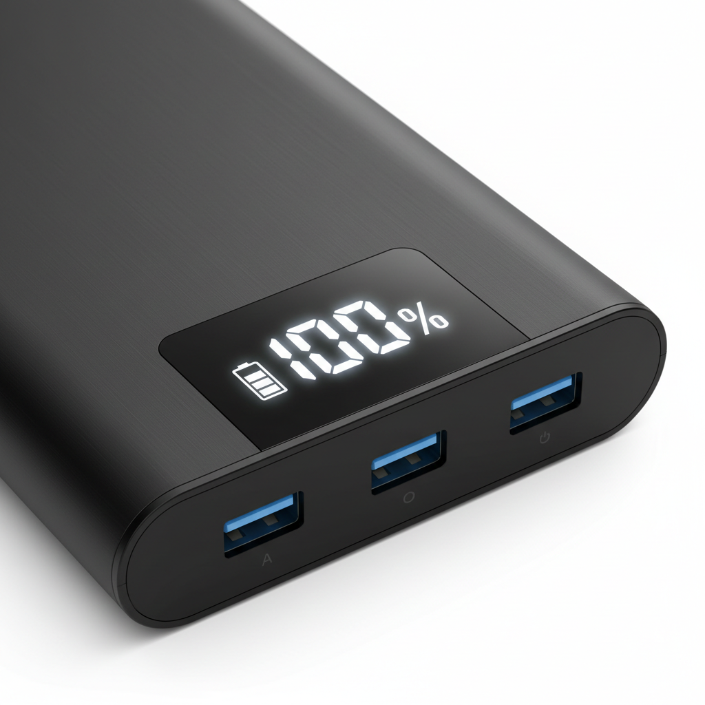 Portable Power Bank 20000mAh - Fast Charging with LED Display
